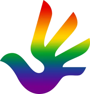 Rainbow Peace Symbol PNG Image