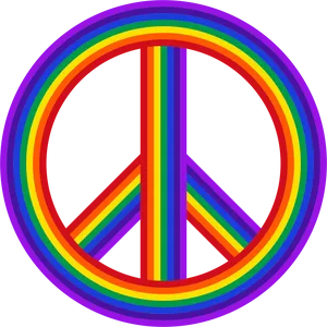 Rainbow Peace Symbol PNG Image