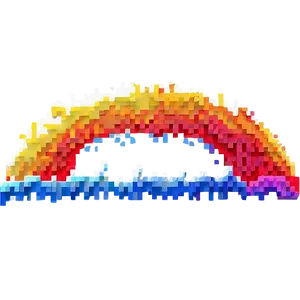 Rainbow Pixel Art Png Iic PNG Image