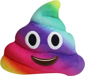 Rainbow Poop Emoji Pillow.jpg PNG Image