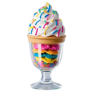 Rainbow Sprinkles Ice Cream Sundae Png Tvs18 PNG Image