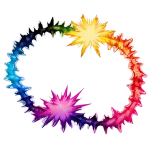 Rainbow Starburst Design Png 18 PNG Image