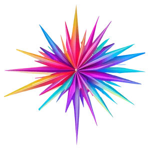 Rainbow Starburst Design Png Hgo PNG Image