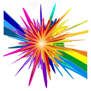 Rainbow Starburst Design Png Yjg17 PNG Image