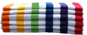 Rainbow Striped Towels Stacked PNG Image