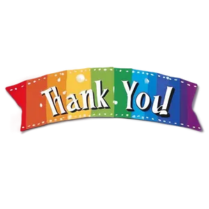 Rainbow Thank You Stickers Png 06292024 PNG Image