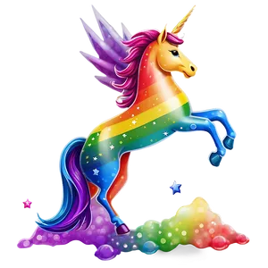 Rainbow Unicorn Theme Png Yat89 PNG Image