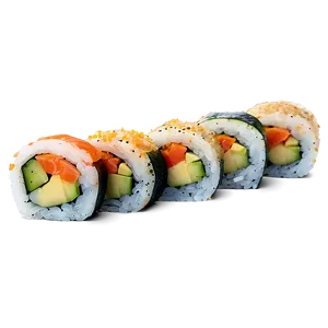 Rainbow Vegetarian Sushi Roll Png Tyh16 PNG Image