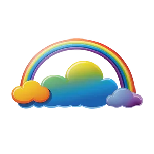 Rainbow With Clouds Sky Background Png Qee50 PNG Image