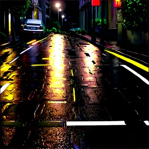 Rainy City Street Png 70 PNG Image