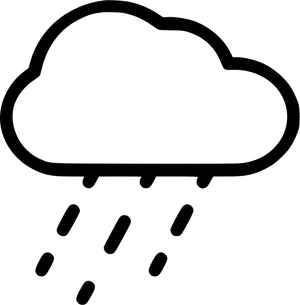 Rainy_ Cloud_ Outline_ Vector PNG Image