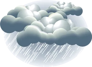 Rainy Weather Clouds Illustration PNG Image