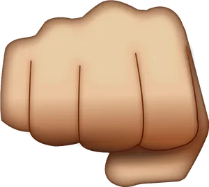 Raised Fist Emoji Illustration PNG Image