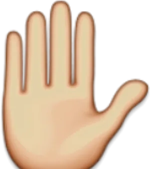 Raised Hand Emoji PNG Image