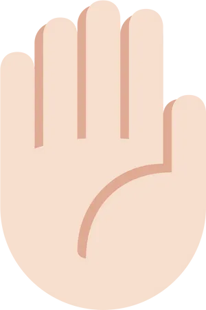 Raised Hand Emoji PNG Image