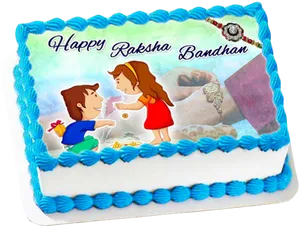 Raksha Bandhan Celebration Cake PNG Image