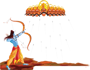 Rama_ Arrows_ Ravana_ Dussehra PNG Image