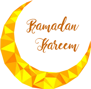 Ramadan Kareem Crescent Graphic PNG Image