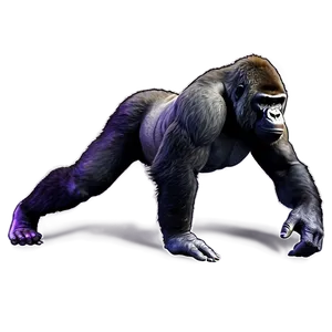 Rampaging Gorilla Illustration Png 06252024 PNG Image