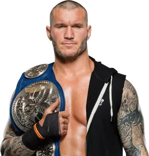 Randy Orton Champion Pose PNG Image