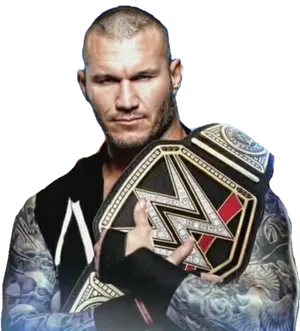 Randy Orton Champion Pose PNG Image