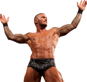 Randy Orton Victory Pose PNG Image