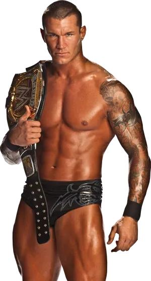 Randy Orton W W E Champion Pose PNG Image