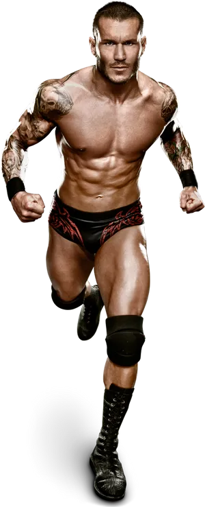 Randy Orton Wrestling Pose PNG Image