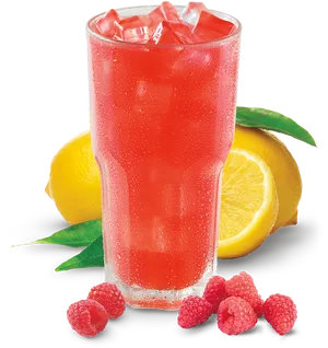 Raspberry Lemonade Refreshment PNG Image