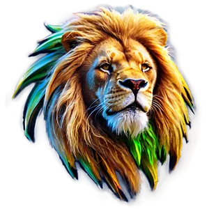 Rasta Lion A PNG Image