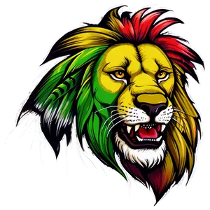 Rasta Lion Graffiti Art Png 22 PNG Image