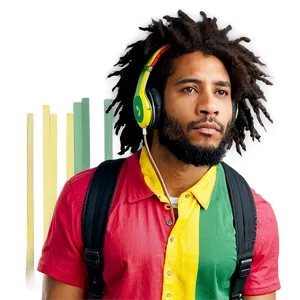 Rasta Lion With Headphones Png Rew PNG Image