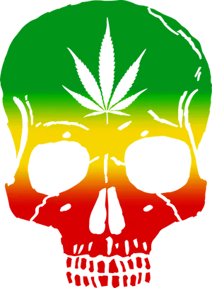 Rasta_ Skull_with_ Cannabis_ Leaf PNG Image