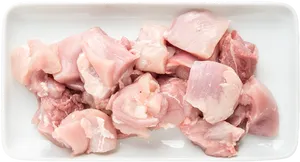 Raw Chicken Pieceson Plate PNG Image