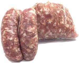 Raw Sausage Links Isolated PNG Image