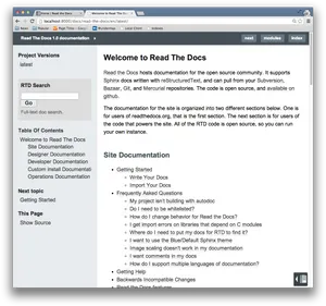 Read The Docs Documentation Webpage Screenshot PNG