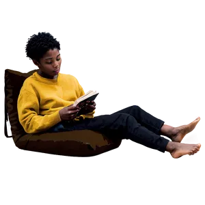 Reading By The Fireplace PNG Vho20 PNG