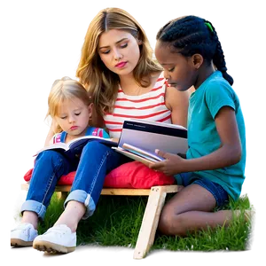 Reading In The Garden PNG Txx PNG