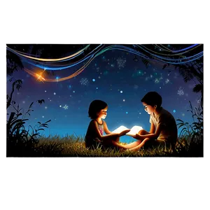 Reading Under The Stars PNG Svs53 PNG