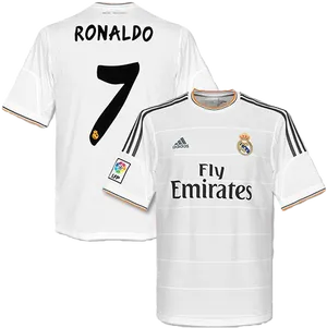 Real Madrid Fly Emirates Jersey Ronaldo7 PNG Image