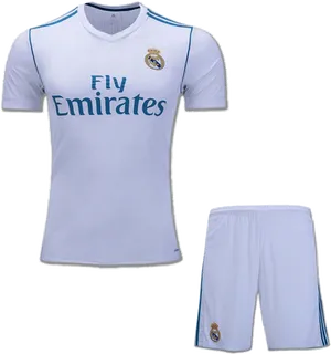 Real Madrid Home Kit Transparent Background PNG Image