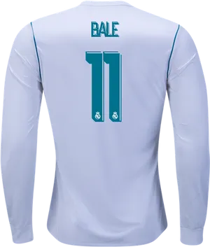 Real Madrid Number11 Jersey Back PNG Image