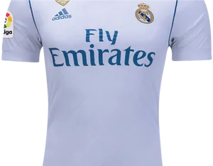 Real Madrid White Home Jersey PNG Image