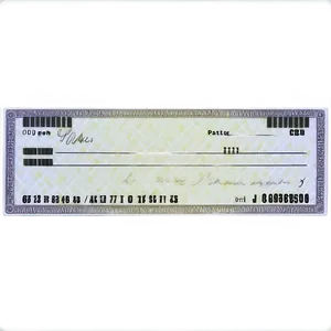 Realistic Bank Check Mockup Png 2 PNG Image