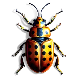 Realistic Beetle Illustration Png Qix79 PNG Image