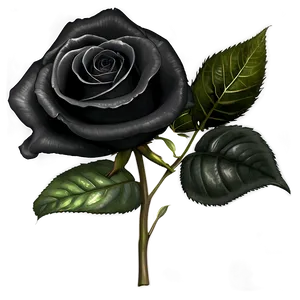 Realistic Black Roses Png Sbj PNG Image