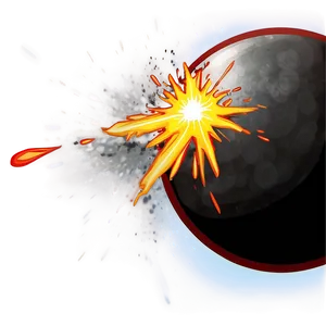 Realistic Cannonball Impact Png Roc PNG Image