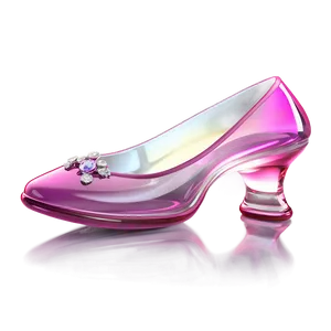 Realistic Glass Slipper Render Png Qba PNG Image