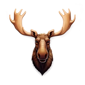 Realistic Moose Head Illustration Png 06292024 PNG Image