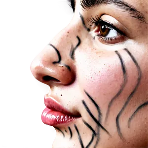 Realistic Nose Drawing PNG Gfq PNG